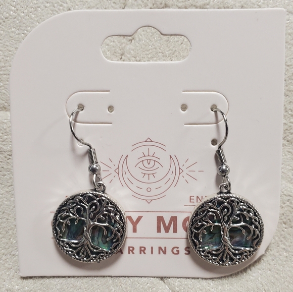 Silver tree of life earrings - Picture 1 of 1